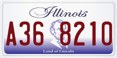 IL license plate A368210