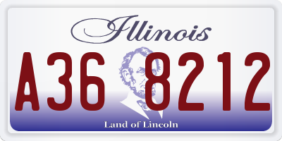 IL license plate A368212