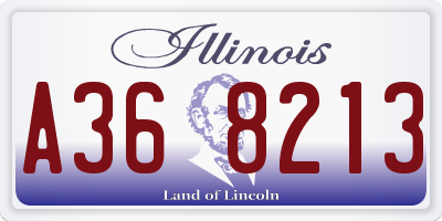 IL license plate A368213
