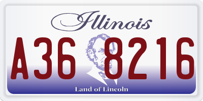IL license plate A368216