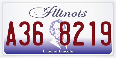 IL license plate A368219