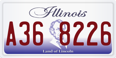 IL license plate A368226