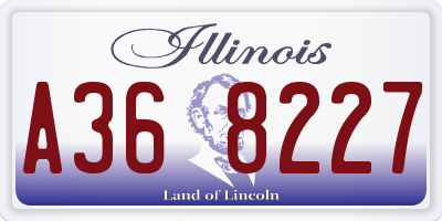 IL license plate A368227