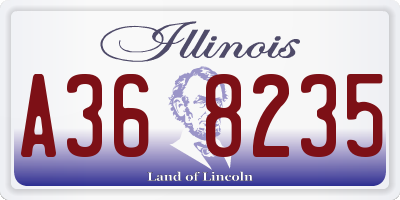 IL license plate A368235