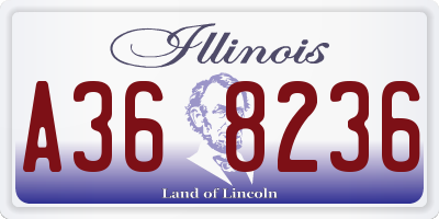 IL license plate A368236