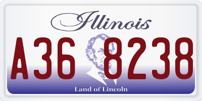 IL license plate A368238
