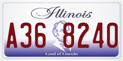 IL license plate A368240