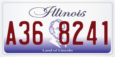 IL license plate A368241