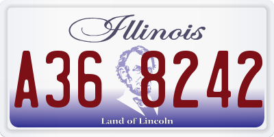 IL license plate A368242