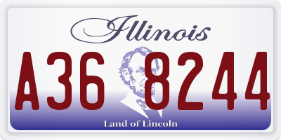 IL license plate A368244