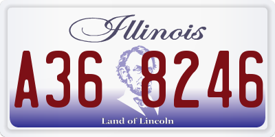 IL license plate A368246