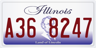 IL license plate A368247