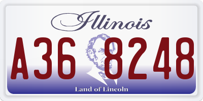 IL license plate A368248