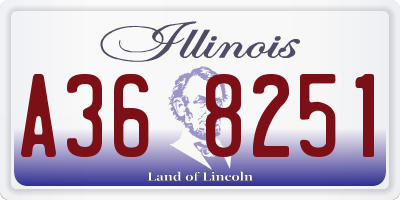 IL license plate A368251