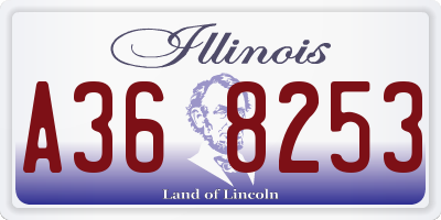 IL license plate A368253
