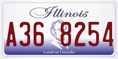 IL license plate A368254