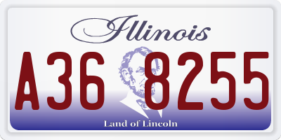 IL license plate A368255