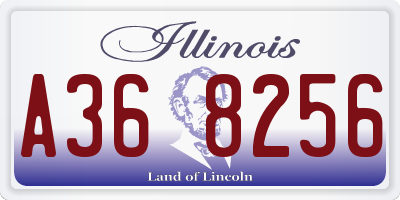 IL license plate A368256