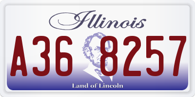IL license plate A368257