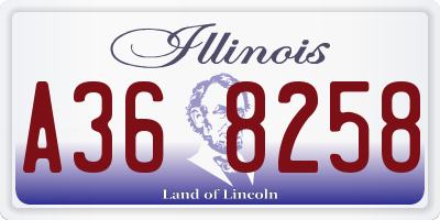IL license plate A368258