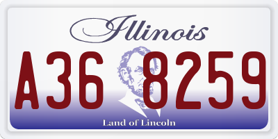 IL license plate A368259