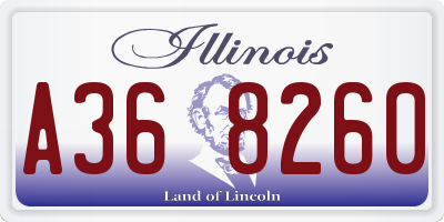 IL license plate A368260