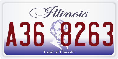IL license plate A368263