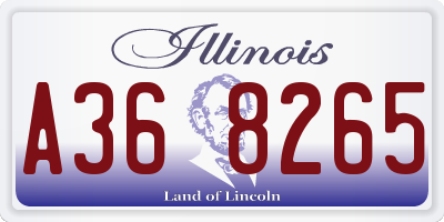 IL license plate A368265