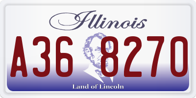IL license plate A368270