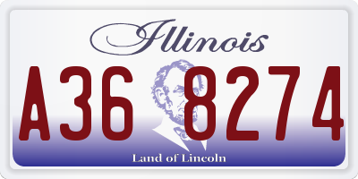 IL license plate A368274