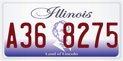 IL license plate A368275