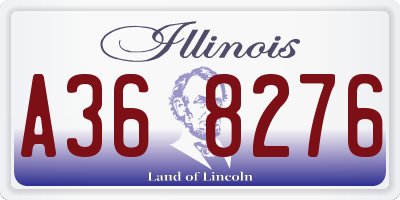 IL license plate A368276