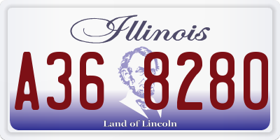 IL license plate A368280