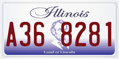 IL license plate A368281