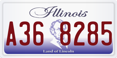 IL license plate A368285