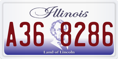 IL license plate A368286