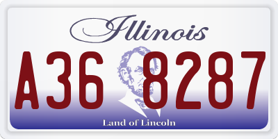 IL license plate A368287