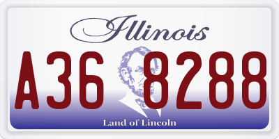 IL license plate A368288