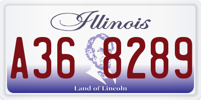 IL license plate A368289