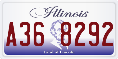 IL license plate A368292