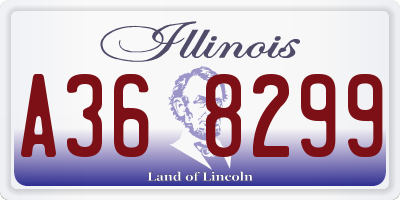 IL license plate A368299