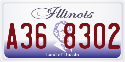IL license plate A368302