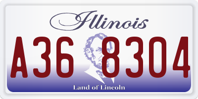 IL license plate A368304