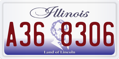 IL license plate A368306