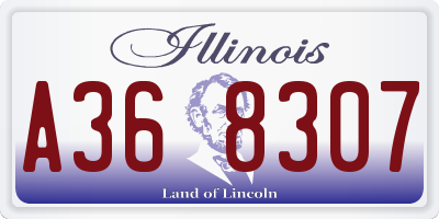 IL license plate A368307