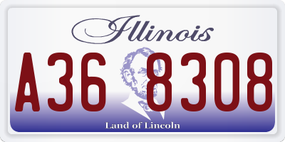 IL license plate A368308