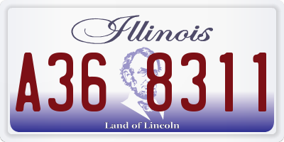 IL license plate A368311