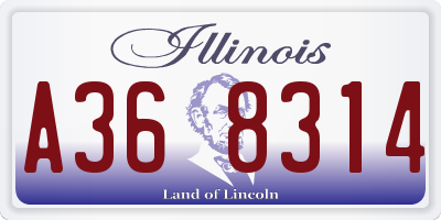 IL license plate A368314