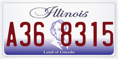 IL license plate A368315