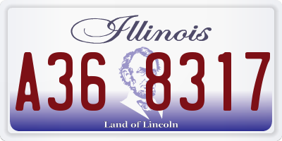 IL license plate A368317